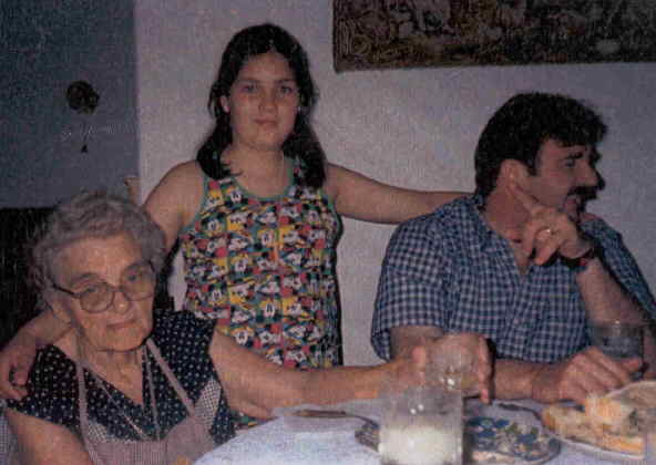 Escilda Clara Rocchia con un hijo y una nieta (Ao 1999)