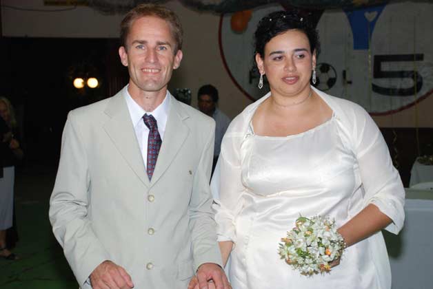 Horacio Miguel Tolisso y Paola Andrea Pagliero en su casamiento (Ao 2009)