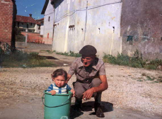 Cristiano Ropolo con su abuelo Giovanni Ropolo (ao 1975)
