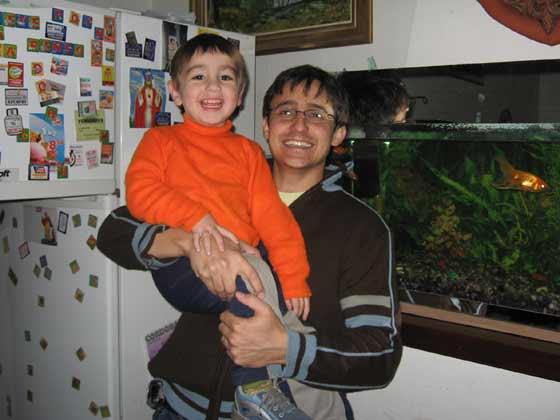 Diego Alberto Calvo con su sobrino Renzo (Mar/2007)