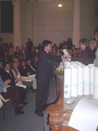 Jos Ignacio Ropolo en su graduacin de mdico (29/Dic/2002)